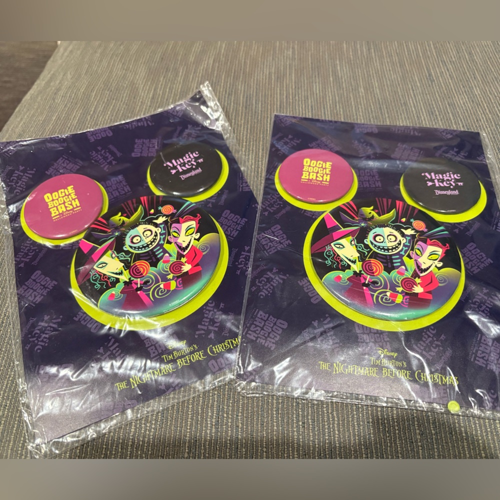 Magic Key exclusive Oogie Boogie Bash pin sets.